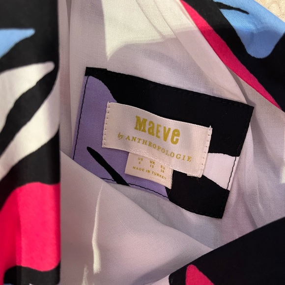 Anthropologie Maeve One-Shoulder Printed Midi Dress Size 6 - Picture 7 of 7